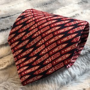 Christian Dior silk tie - Navy/red/white